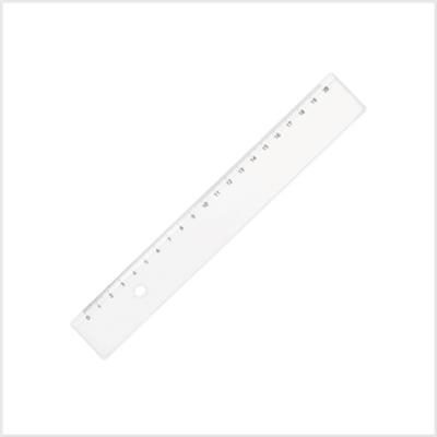 Règle plate en plastique transparente 1 biseau - 20 cm