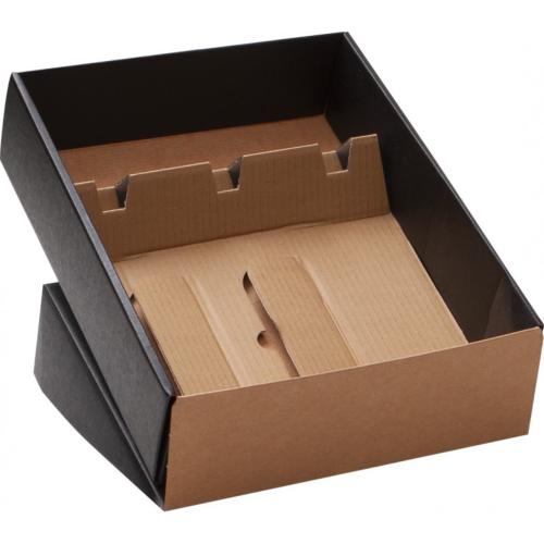Coffret carton noir 3 bouteilles 29 x 35 x 9 cm