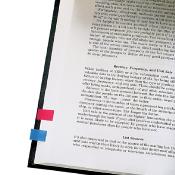 Distributeur de marque-pages Post-it étroits 11,9 x 43,2 mm - Le lot de 4 blocs - Coloris classiques assortis