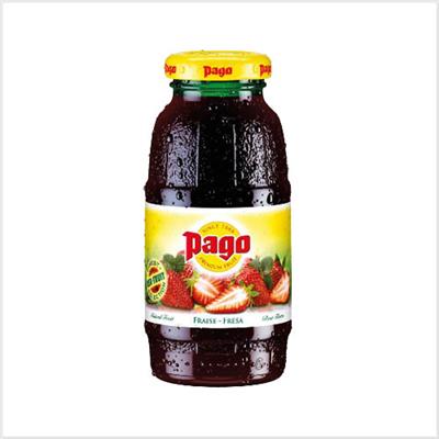 Jus de fruits PAGO Fraise 20 cl - Le pack de 12 bouteilles