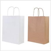 Sac en papier kraft & poignées torsadées