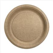 Assiette ronde en carton kraft biodgradable 22,5 cm - Le paquet de 50