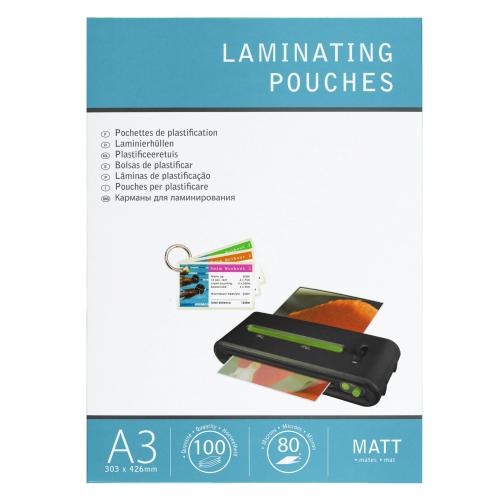 Pochettes plastifieuses A3 2x80 microns - Boite de 100