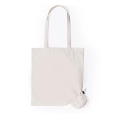 Sac shopping pliable à anses longues HELAKEL 100% coton 105g/m²