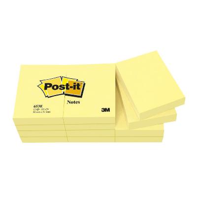 Notes POST-IT 38 x 51 mm - Jaune - Le lot de 12 blocs