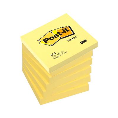 Notes POST-IT 76 x 76 mm - Jaune - Le lot de 6 blocs