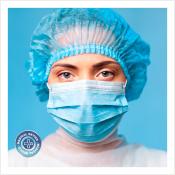 Masques chirurgicaux type II R 3 plis à usage médical unique - La boîte de 50 - 5 sachets de 10 masques