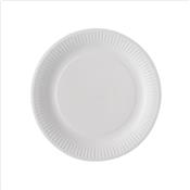 Assiette ronde en carton blanc biodégradable 18 cm - Le paquet de 100