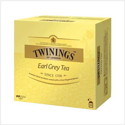 Thé Original Earl Grey TWININGS - La boîte de 50 sachets