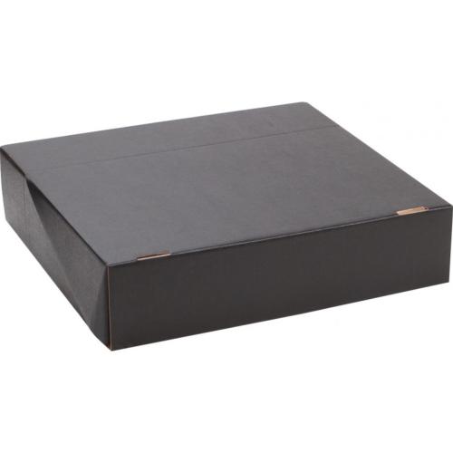 Coffret carton noir 4 bouteilles 38 x 35 x 9 cm
