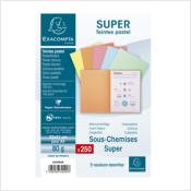 Sous-chemises Super 80g - A4 - EXACOMPTA - Le lot de 250 - Coloris assortis