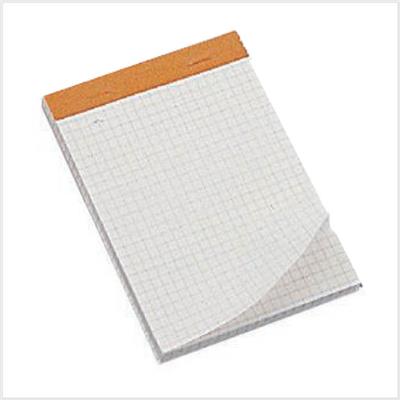 Bloc de bureau A5 sans couverture - Quadrillé 5x5 - Le lot de 5 blocs