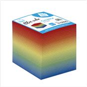 Bloc cube arc en ciel papier couleur recyclé 90g - 620 feuilles - Le bloc