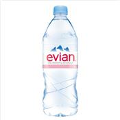 Eau minérale Evian 1L - Le lot de 6 bouteilles