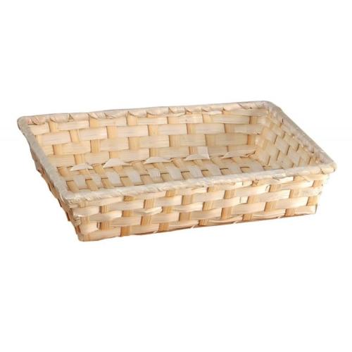 Corbeille bambou rectangle 32 x 20 x 7 cm