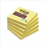 Notes POST-IT Super Sticky 76 x 76 mm - Jaune - Le lot de 6 blocs