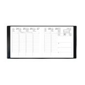 Agenda semainier carr 2023 - 16 x 16 cm - 1 semaine / 2 pages - Noir