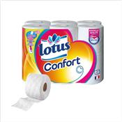 Papier toilette LOTUS Confort - Le lot de 12 rouleaux