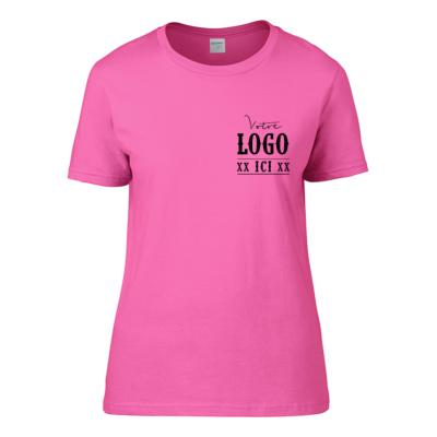 T-Shirt Femme col rond Gildan PREMIUM COTTON 100% coton 185g/m²