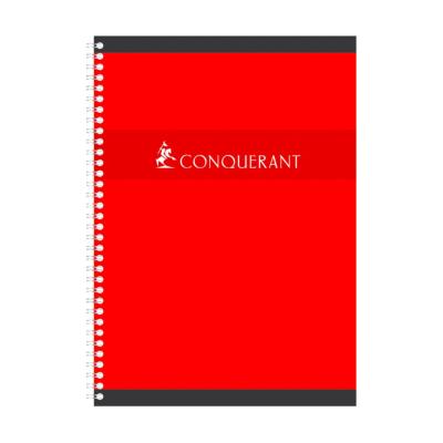 Cahier Conquérant spirale A4 21 x 29,7 cm 100 pages quadrillé 5x5 - Le lot de 5