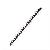 Baguettes  relier anneaux plastique 80 feuilles A4 Diam. 12 mm - La bote de 100 Noir