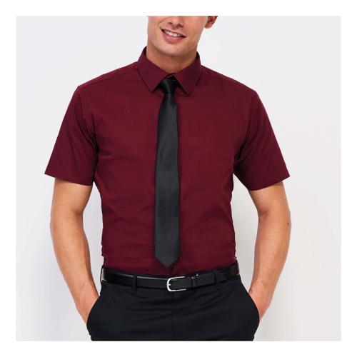 Chemise homme popeline stretch manches courtes BROADWAY 140g/m²