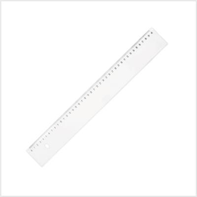 Règle plate en plastique transparente 1 biseau - 40 cm