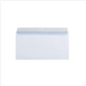 Enveloppes blanches 110 x 220 mm (DL) - 90g - Sans fenêtre - Le lot de 50