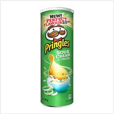 Chips tuiles PRINGLES Sour Cream and Onion - Le lot de 3 boîtes de 175g