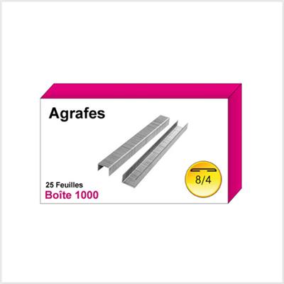 Agrafes BB 8/4 galvanisées - La boîte de 1000