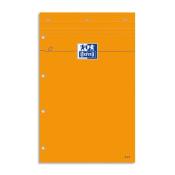 Bloc de bureau A4 OXFORD perfor - 80 feuilles - Quadrill 5x5 - Le lot de 2 blocs