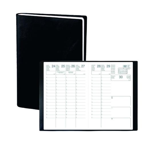 Agenda semainier de poche 2023 - 10 x 15 cm - 1 semaine / 2 pages - Noir