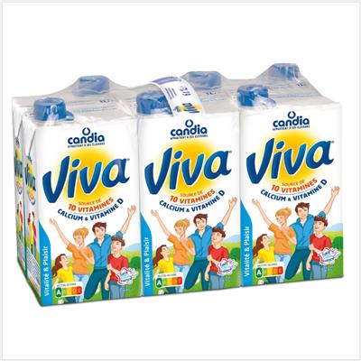 Lait demi-écrémé CANDIA - le pack de 6 briques d'1L