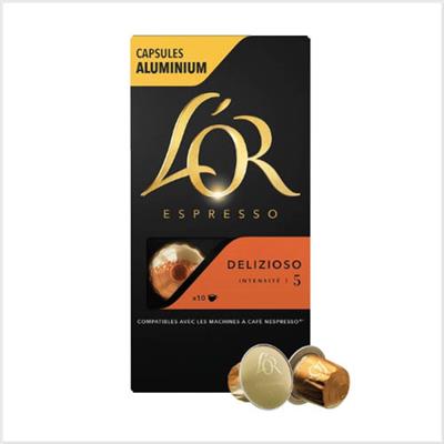 Café capsules L'Or Espresso Delizio équilibré - Nespresso compatibles - La boîte de 10