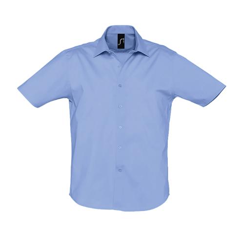 Chemise homme popeline stretch manches courtes BROADWAY 140g/m²