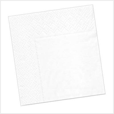 Serviettes en papier ouate blanc 2 épaisseurs 40 x 40 cm - Le paquet de 100
