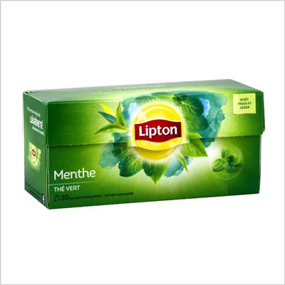 Thé vert à la menthe LIPTON - La boîte de 30 sachets