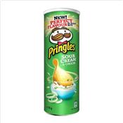 Chips tuiles PRINGLES Sour Cream and Onion - Le lot de 3 boîtes de 175g