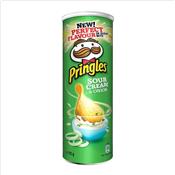 Chips tuiles PRINGLES Sour Cream and Onion - Le lot de 3 botes de 175g