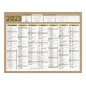 Calendrier mural recycl Bouchut Natura - 21 x 26,5 cm - 2024 - 7 mois par face - 2023 - Le lot de 2