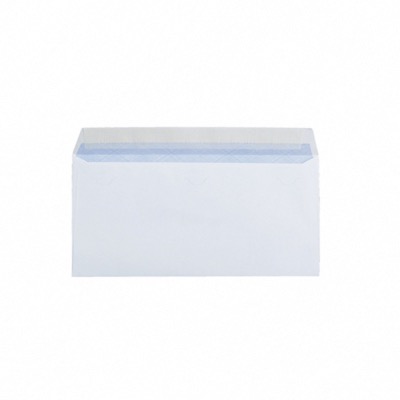 Enveloppes blanches 110 x 220 mm (DL) - 80g - Sans fenêtre - Lot de 50