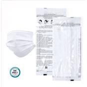 Masques blancs 3 plis à usage unique avec emballage individuel - La boîte de 50