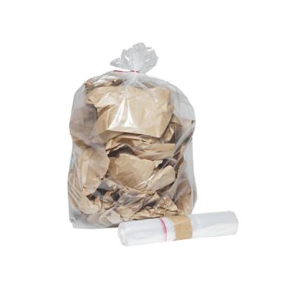 Sacs poubelle transparent 110L - 30 µ - Le rouleau de 20 sacs