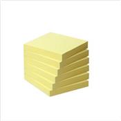 Notes POST-IT 100% recyclé 76 x 76 mm - Jaune - Lot de 6 blocs