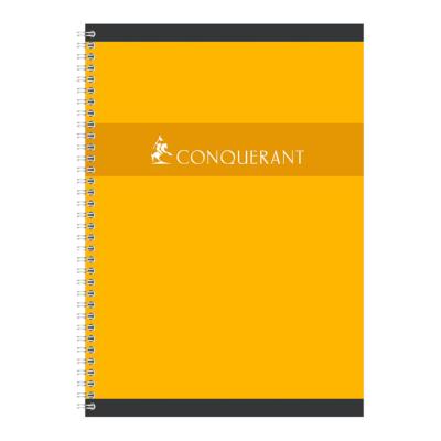 Cahier Conquérant A4 - 21x29.7 cm - Spirale 180p - Quadrillé 5x5 - Le lot de 5