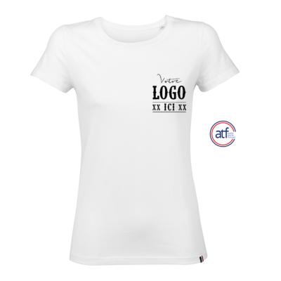T-shirt femme col rond Origine France LOLA 100% coton 150g/m²