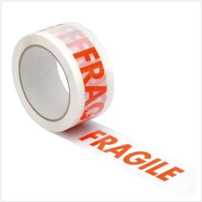 Ruban adhésif polypro blanc imprimé "FRAGILE" 100 x 50 mm - Le lot de 6 rouleaux