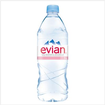 Eau minérale Evian 1L - Le lot de 6 bouteilles