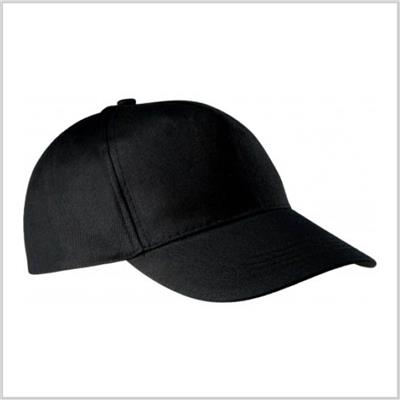 Casquette en coton 5 panneaux Black