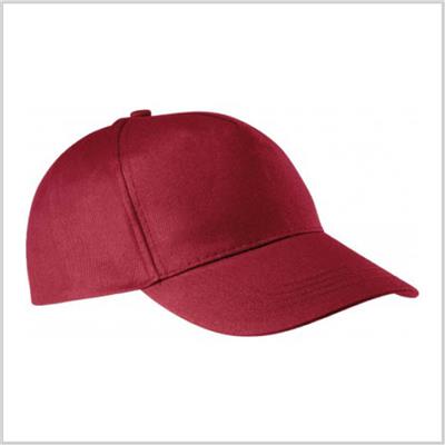 Casquette en coton 5 panneaux Antique cherry red